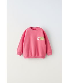 Zara   surf mood print sweatshirt , Цвет: Розовый, Размер: 1½ лет (86 см)