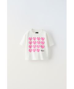 Zara Футболка the beatles ® hearts , Цвет: Бежевый, Размер: 1½ лет (86 см)