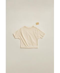 Zara Timelesz - футболка из льна с обработкой гармент-дай , Цвет: Бежевый, Размер: 1½ лет (86 см)