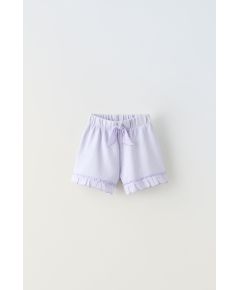 Zara Плюшевые бермуды с луком и оборками , Цвет: Фиолетовый, Размер: 1½ лет (86 см)