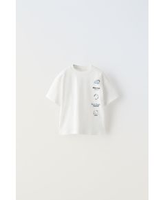 Zara Футболка varsity t-shirt , Цвет: Белый, Размер: 1½ лет (86 см)