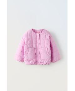 Zara Водоотталкивающая стеганая куртка , Цвет: Розовый, Размер: 1½ лет (86 см)