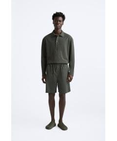 Zara Набор contrast polo pyjamas pack , Цвет: Коричневый, Размер: M (US M)