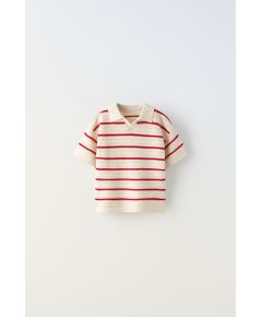 Zara Поло-рубашка с текстурированным полосатым узором , Цвет: multicolor, Размер: 1½ лет (86 см)