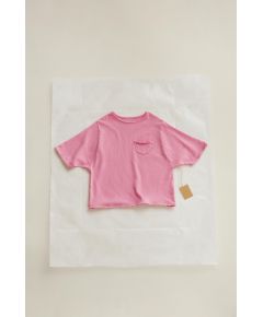 Zara Timelesz - футболка из льня с эффектом окрашивания , Цвет: Розовый, Размер: 1½ лет (86 см)