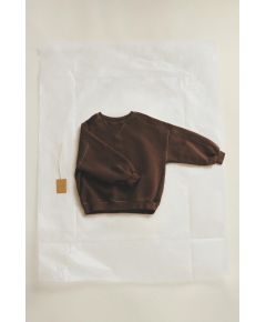 Zara Timelesz- свитшот с контрастными стежками , Цвет: Коричневый, Размер: 1½ лет (86 см)