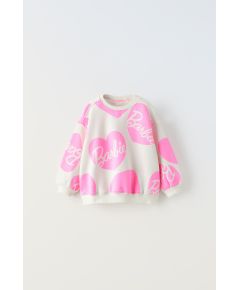 Zara Свитшот с отделкой от barbie™ mattel heart , Цвет: Бежевый, Размер: 1½ лет (86 см)