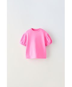 Zara Вышитая футболка с объемными рукавами , Цвет: multicolor, Размер: 1½ лет (86 см)