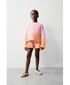 Zara   open-knit dip-dye sweater , Цвет: Розовый, Размер: 1½ лет (86 см)