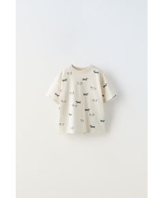 Zara Распечатанная футболка , Цвет: Белый, Размер: 1½ лет (86 см)