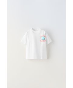 Zara Футболка с высоким принтом , Цвет: Белый, Размер: 1½ лет (86 см)