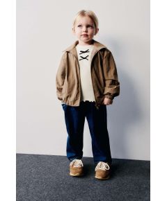 Zara Футболка с ребристым узором и бантами , Цвет: Бежевый, Размер: 1½ лет (86 см)