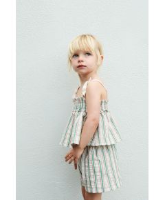 Zara Топ в полоску с бантами , Цвет: Зеленый, Размер: 1½ лет (86 см)