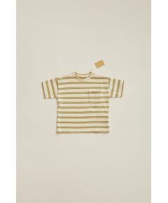 Zara Timelesz - полосатая футболка с карманом , Цвет: Зеленый, Размер: 1½ лет (86 см)