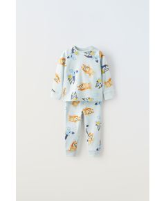 Zara 1-6 лет/ пижама с принтом bluey © ludo studio , Цвет: Синий, Размер: 12-18 месяцев (86 см)