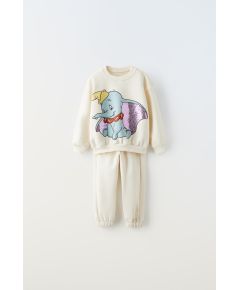 Zara Мягкий костюм plush dumbo © disney: кофта и брюки в тон , Цвет: Бежевый, Размер: 1½ лет (86 см)