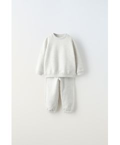 Zara Мягкий костюм для джоггинга , Цвет: Серый, Размер: 1½ лет (86 см)