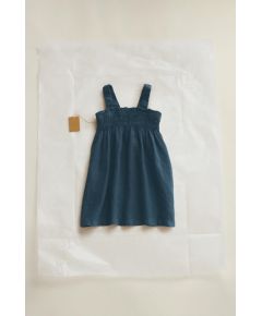 Zara Timeless - льняное платье с бретелью , Цвет: Синий, Размер: 1½ лет (86 см)