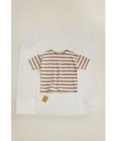 Zara Timelesz - полосатая футболка с карманом , Цвет: Коричневый, Размер: 1½ лет (86 см)