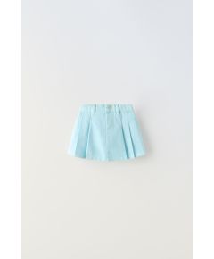 Zara Юбка из твила с складками , Цвет: Синий, Размер: 1½ лет (86 см)