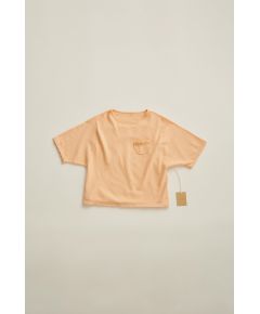 Zara Timelesz - футболка из льняной смеси с окраской одежды , Цвет: Оранжевый, Размер: 1½ лет (86 см)