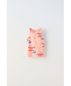 Zara Футболка seagull с ленточками , Цвет: Розовый, Размер: 1½ лет (86 см)