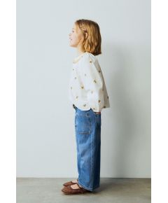 Zara Рубашка с вышитым подсолнухом , Цвет: Белый, Размер: 1½ лет (86 см)