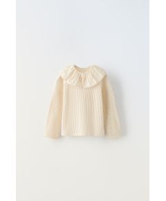 Zara Открытый топ с воротником-бабочкой, Цвет: Белый, Размер: 1½ лет (86 см)