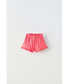 Zara Бермуды с отделкой оборками , Цвет: Красный, Размер: 1½ лет (86 см)