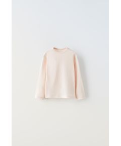 Zara Футболка второй кожи с ребристым эффектом , Цвет: Розовый, Размер: 1½ лет (86 см)