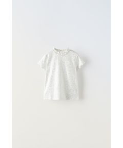 Zara Блестящий топ с оборками , Цвет: Белый, Размер: 1½ лет (86 см)