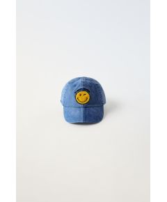 Zara Кепка smileyworld® denim cap , Цвет: Синий, Размер: 1-3 лет (50 см)