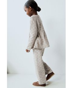 Zara Футболка с текстурой и оборкой , Цвет: Коричневый, Размер: 1½ лет (86 см)