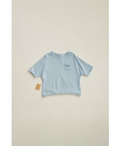 Zara Timelesz - футболка из льняно-хлопковой смеси с окраской гармент-дай. , Цвет: Синий, Размер: 1½ лет (86 см)