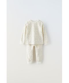 Zara 1-6 лет/цветочный велюрный комплект , Цвет: Бежевый, Размер: 12-18 месяцев (86 см)