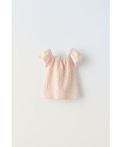 Zara Футболка с цветочным узором в стиле pointelle , Цвет: multicolor, Размер: 1½ лет (86 см)