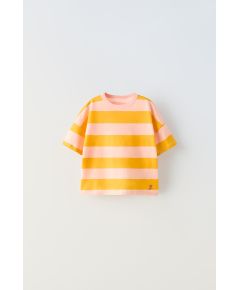 Zara Полосатая вышитая футболка , Цвет: multicolor, Размер: 1½ лет (86 см)