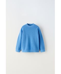 Zara Свитер в стиле вафельного трикотажа , Цвет: Синий, Размер: 1½ лет (86 см)