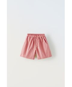 Zara Бермуды из поплина с эластичным поясом, Цвет: Розовый, Размер: 1½ лет (86 см)