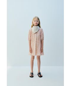 Zara Напечатанное платье с острым перцем , Цвет: Красный, Размер: 6 лет (116 см)