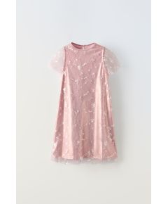 Zara Платье из тюля с пайетками , Цвет: Розовый, Размер: 6 лет (116 см)