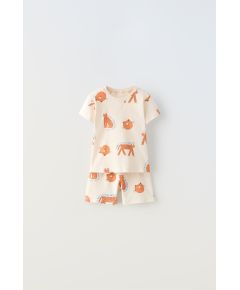 Zara   1-6 лет / леопардовый комплект , Цвет: Бежевый, Размер: 1½ лет (86 см)