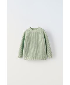 Zara Свитер из шениллового трикотажа , Цвет: Зеленый, Размер: 1½ лет (86 см)