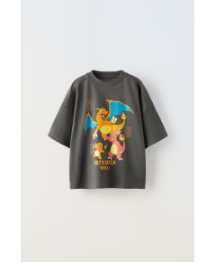 Zara Футболка fire pokémon ™ с разделителем , Цвет: Металлик, Размер: 6-7 лет (120 см)