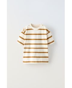 Zara Полосатая футболка из тяжелого хлопка с ярлыком , Цвет: multicolor, Размер: 6-7 лет (120 см)