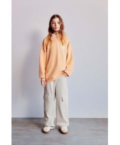 Zara Свитшот с вышитым лозунгом , Цвет: Оранжевый, Размер: 6-7 лет (120 см)