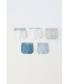 Zara   6-14 лет / пять пар полосатых трусов , Цвет: Синий, Размер: 6-7 лет (120 см)