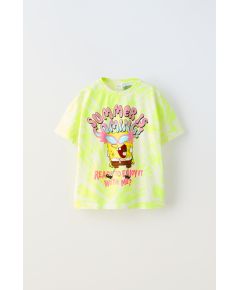 Zara Футболка spongebob squarepants © nickelodeon с эффектом тай дай , Цвет: С принтом, Размер: 6-7 лет (120 см)