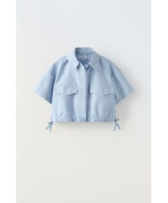 Zara Техническая рубашка с бантами , Цвет: Синий, Размер: 6-7 лет (120 см)