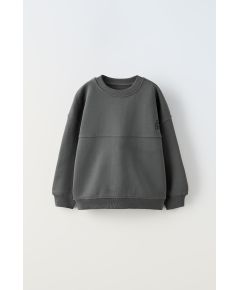 Zara Толстовка с вышивкой true neutrals , Цвет: Серый, Размер: 6-7 лет (120 см)